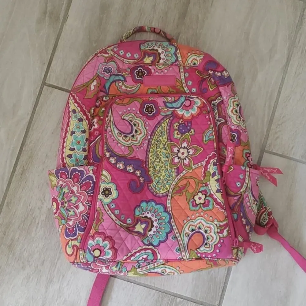 Vera Bradley Pink Swirls Laptop Backpack - Image 7
