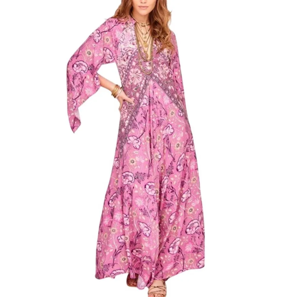 FREE PEOPLE Jen's Pirate Booty Baroque Hyacinth Maxi Size L New w/o Tag $289 SOO - Image 2