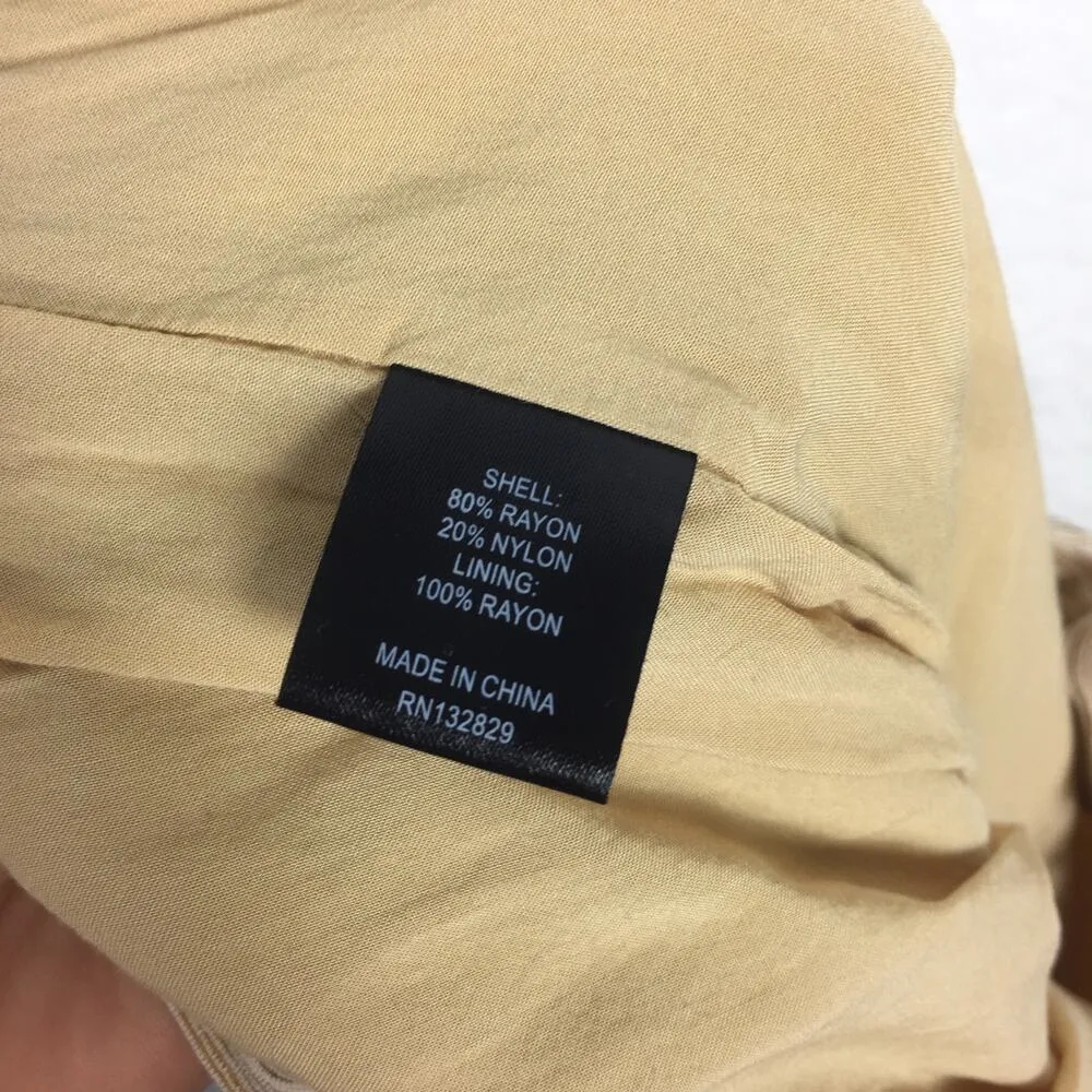 House of Harlow 1960 x Revolve Tamar Gold Lurex Drawstring Tapered Pants Medium - Image 7