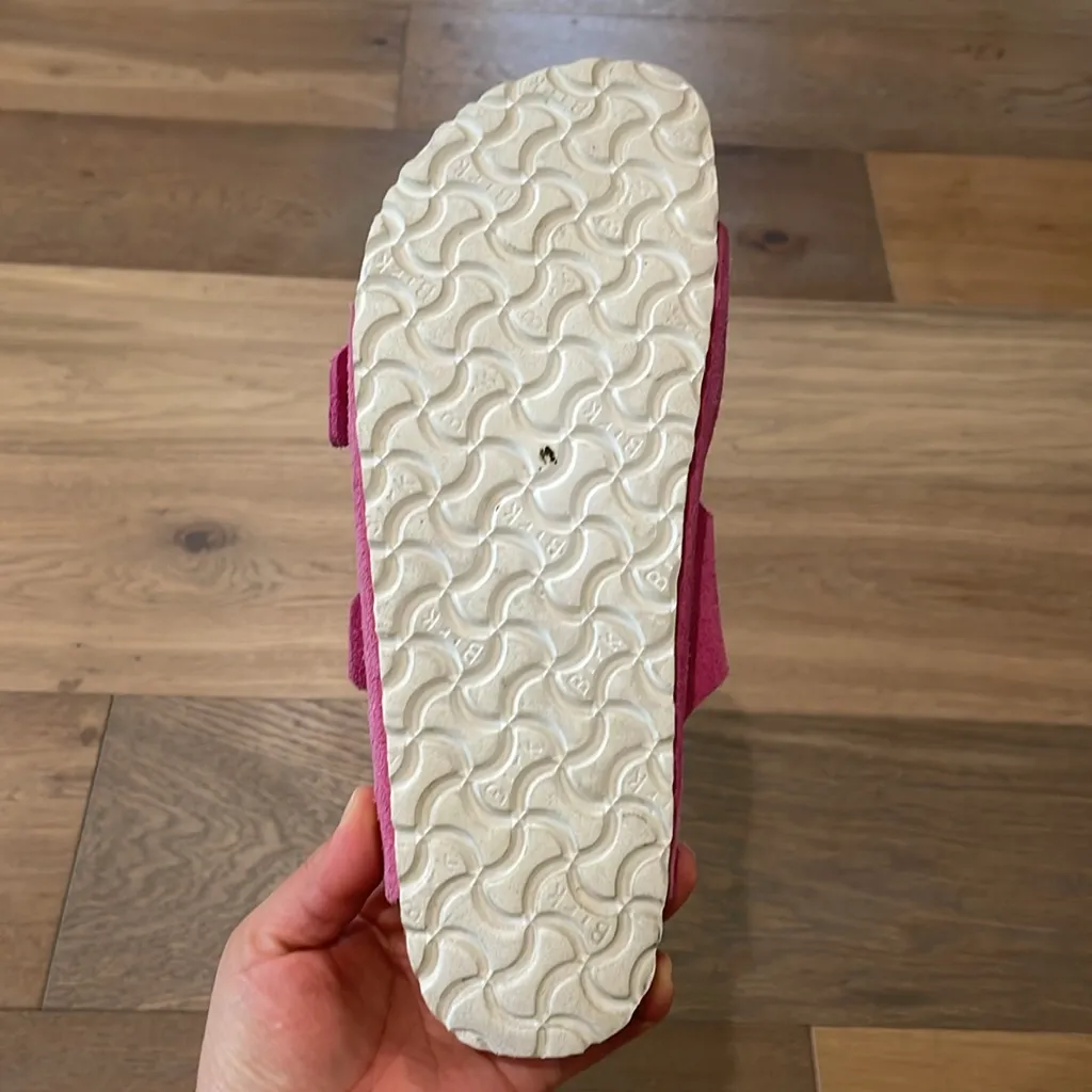 Birkenstocks Arizona Pink Suede Soft Foot Bed Fuchsia Tulip Sz 42 Women’s 11 US - Image 13