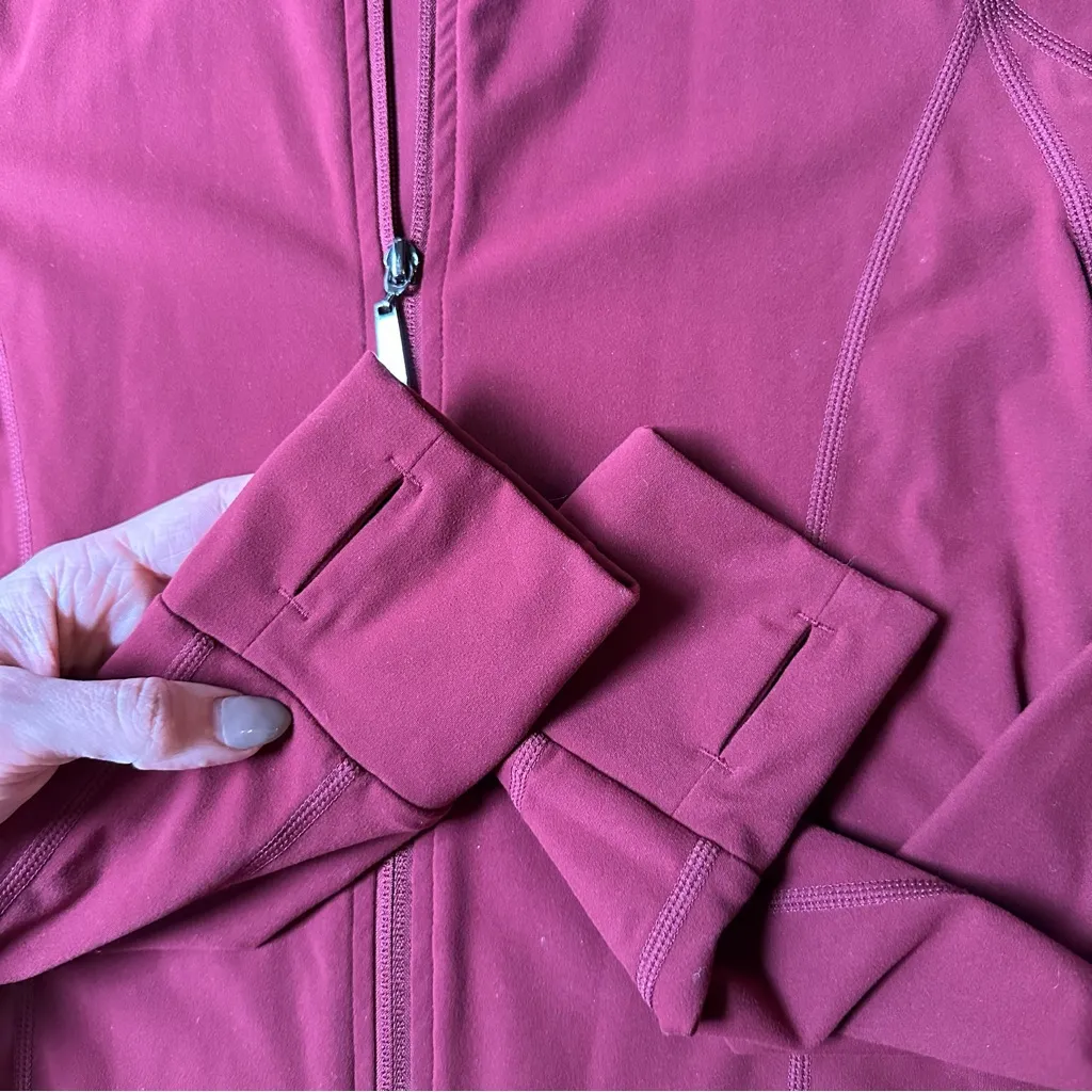 Buffbunny Rosa Crop Jacket Vineyard Dark Red Women’s Size Medium - Image 7