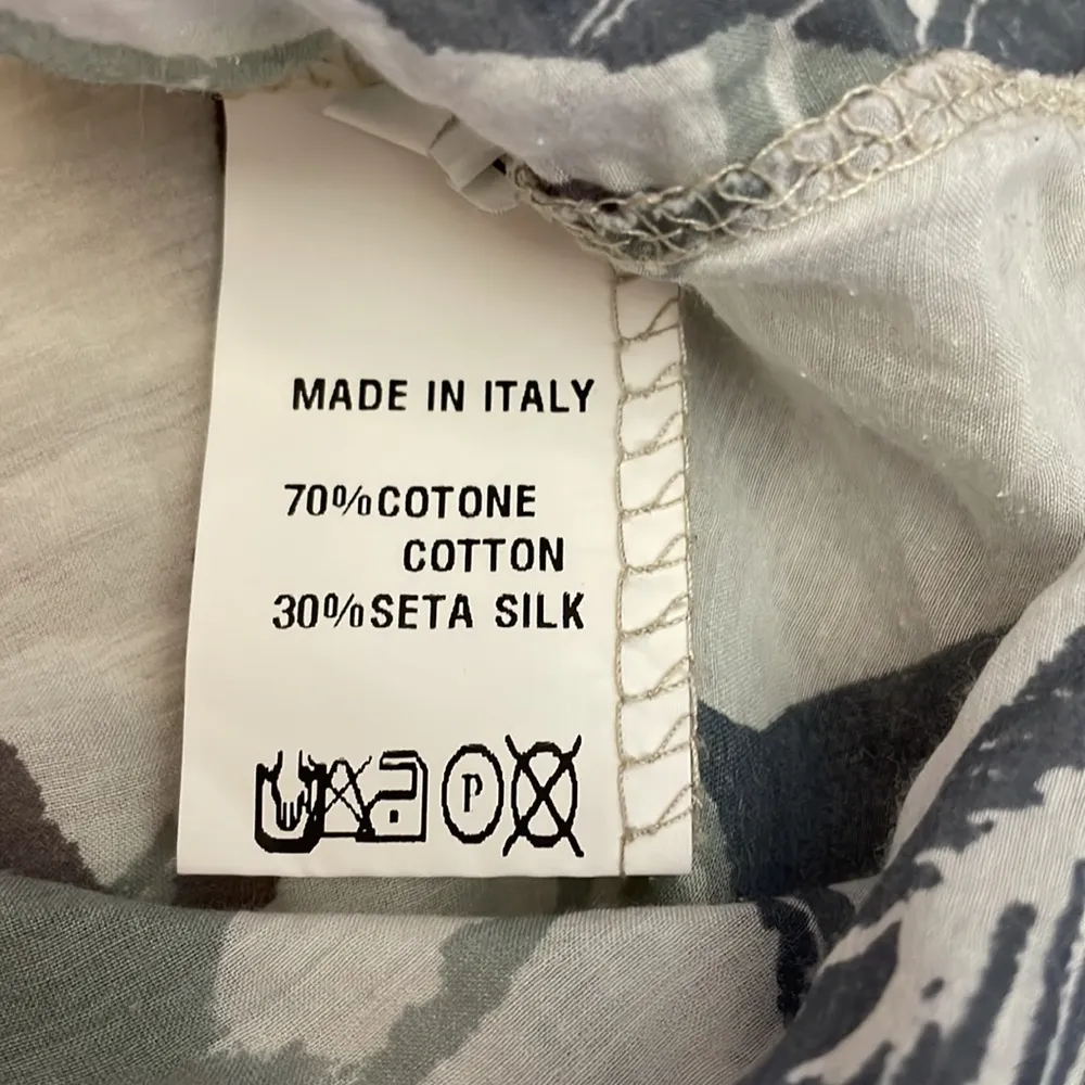 Purple Blue Green Lightweight 3/4 Sleeve Drawstring Bottom Medium - Image 12