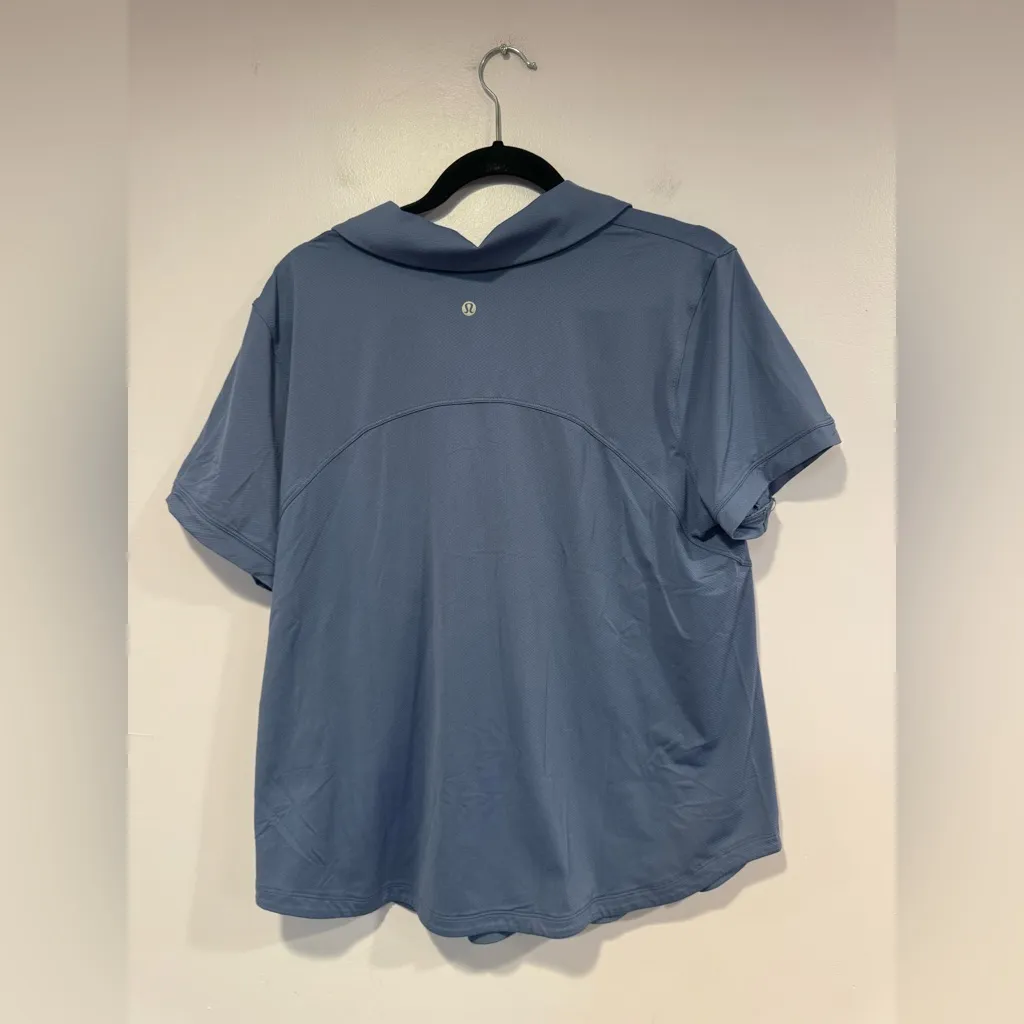 Lululemon Blue water drop ‎ sweat wicking polo - Image 4