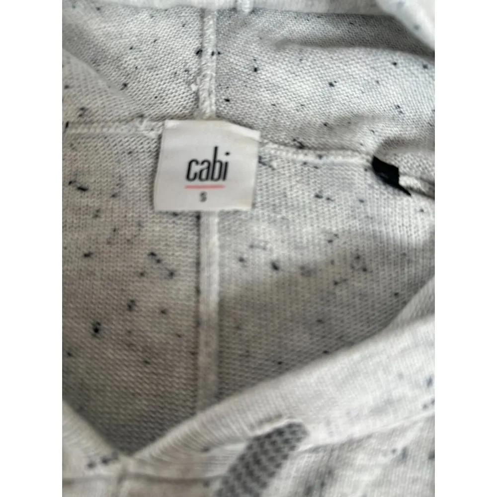 Cabi Small Womens Sweater Hooded Oversized Gray Long Dolman Short Sleeve - Image 5