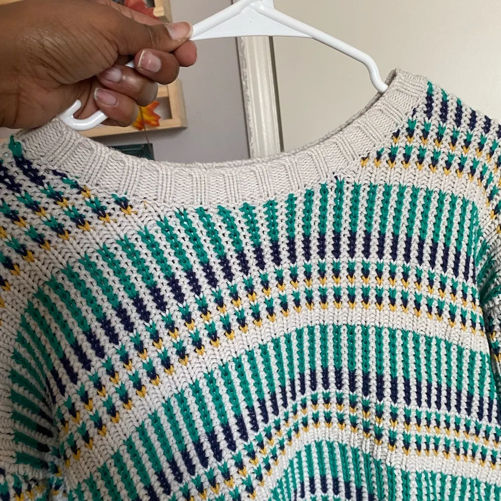 Cute Cropped Sweater - Colorful Trendy Y2K Size Small - Image 2