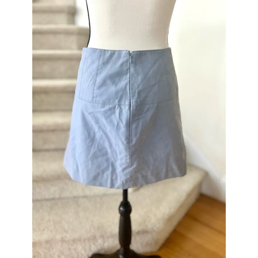 Free People Periwinkle Blue Faux Suede Mini Skirt - Image 3