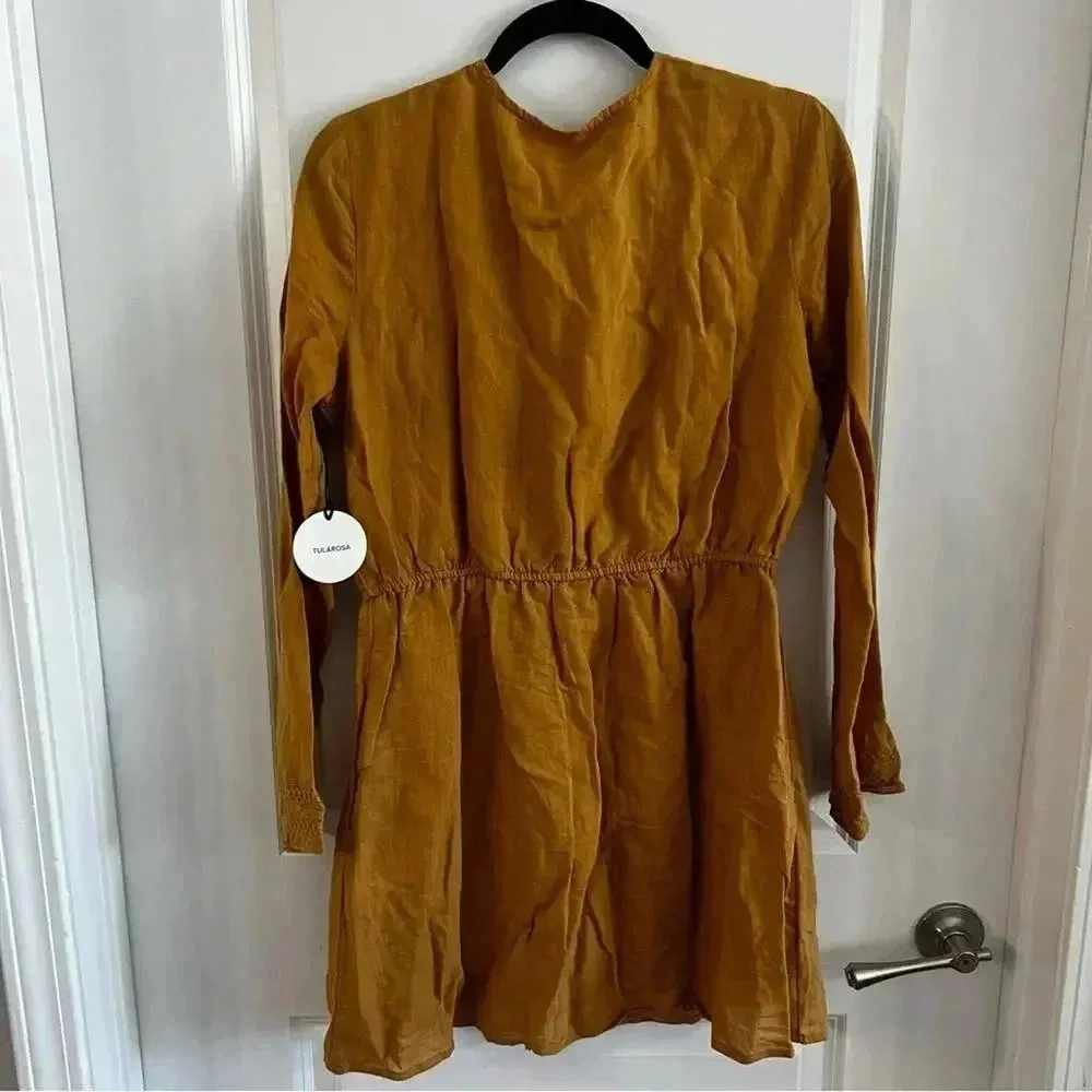 160 New Tularosa Keelan Dress Size Medium Color Yellow Black - Image 7