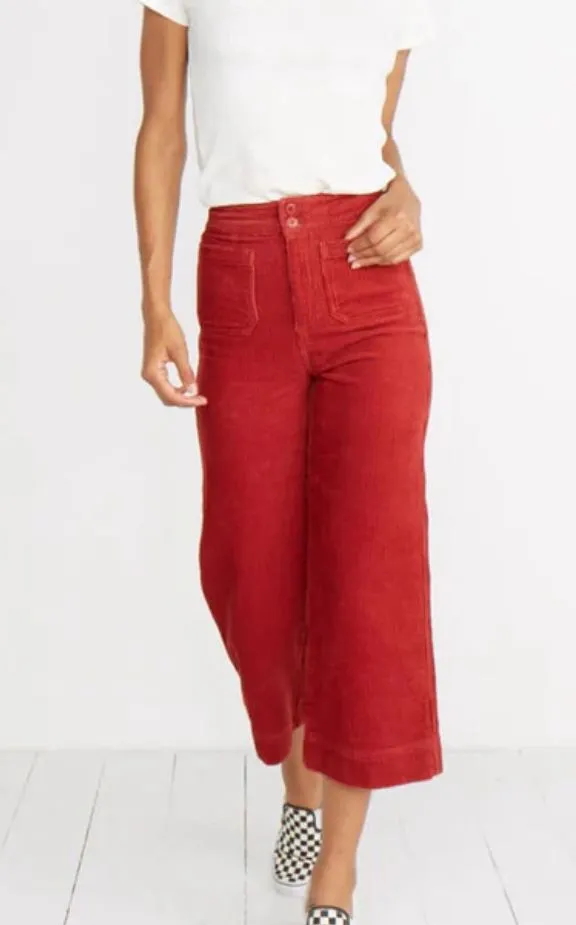 Marine Layer | Tally Pant In Rosewood Wide Leg Corduroy Pants Size 6 - Image 1