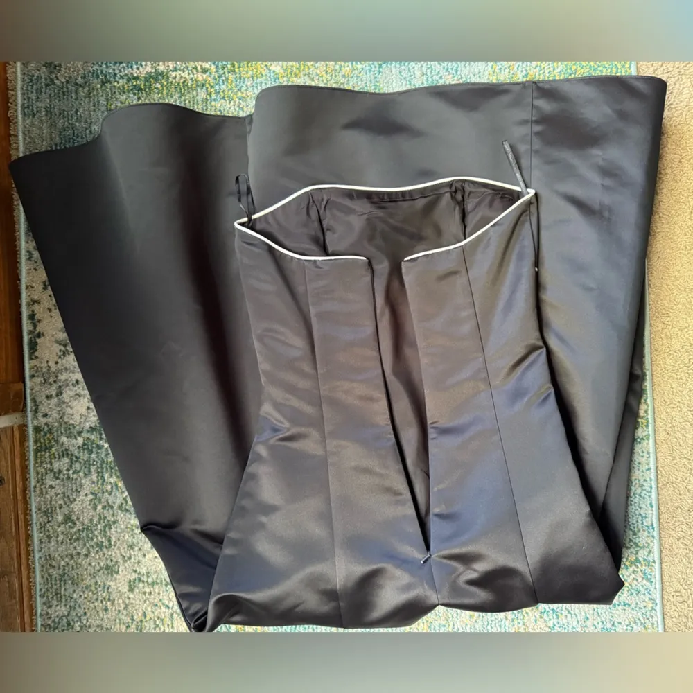 Y2K Jessica McClintock by Gunne Sax strapless corset prom dress, size 9/10 - Image 12