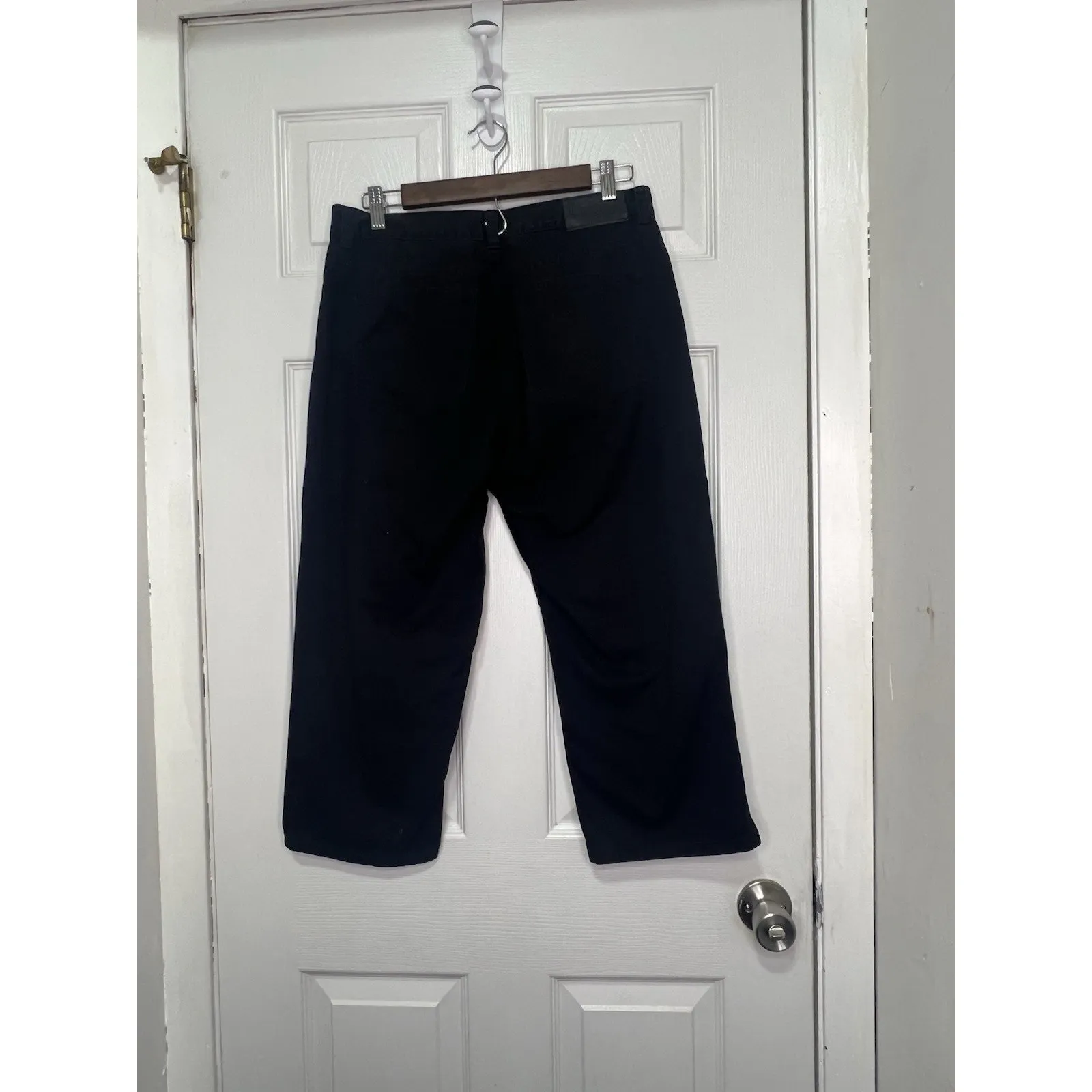 LRL Ralph Lauren Women’s 100% Cotton Black Mid Calf Twill Chino Jeans Size 8. - Image 4