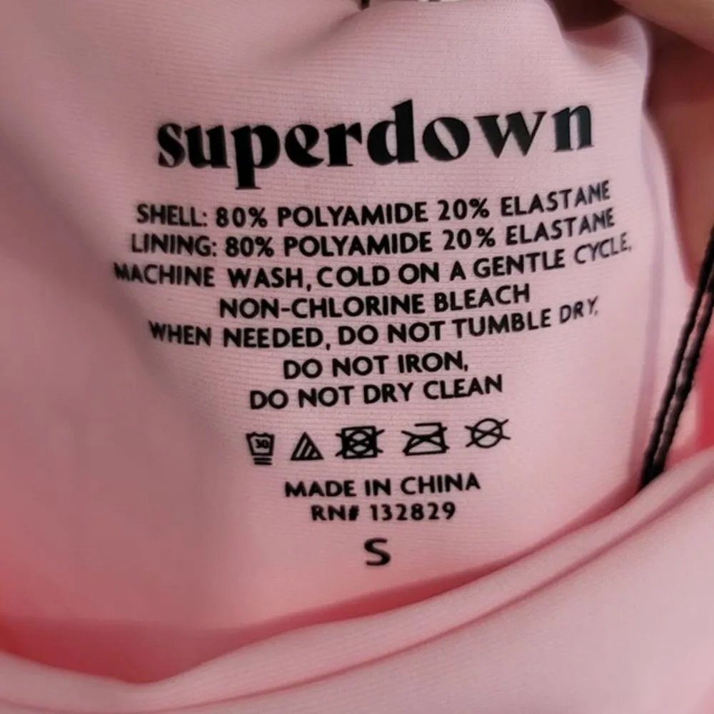 superdown  Arianna Bikini Bottom Pink Small NEW - Image 4