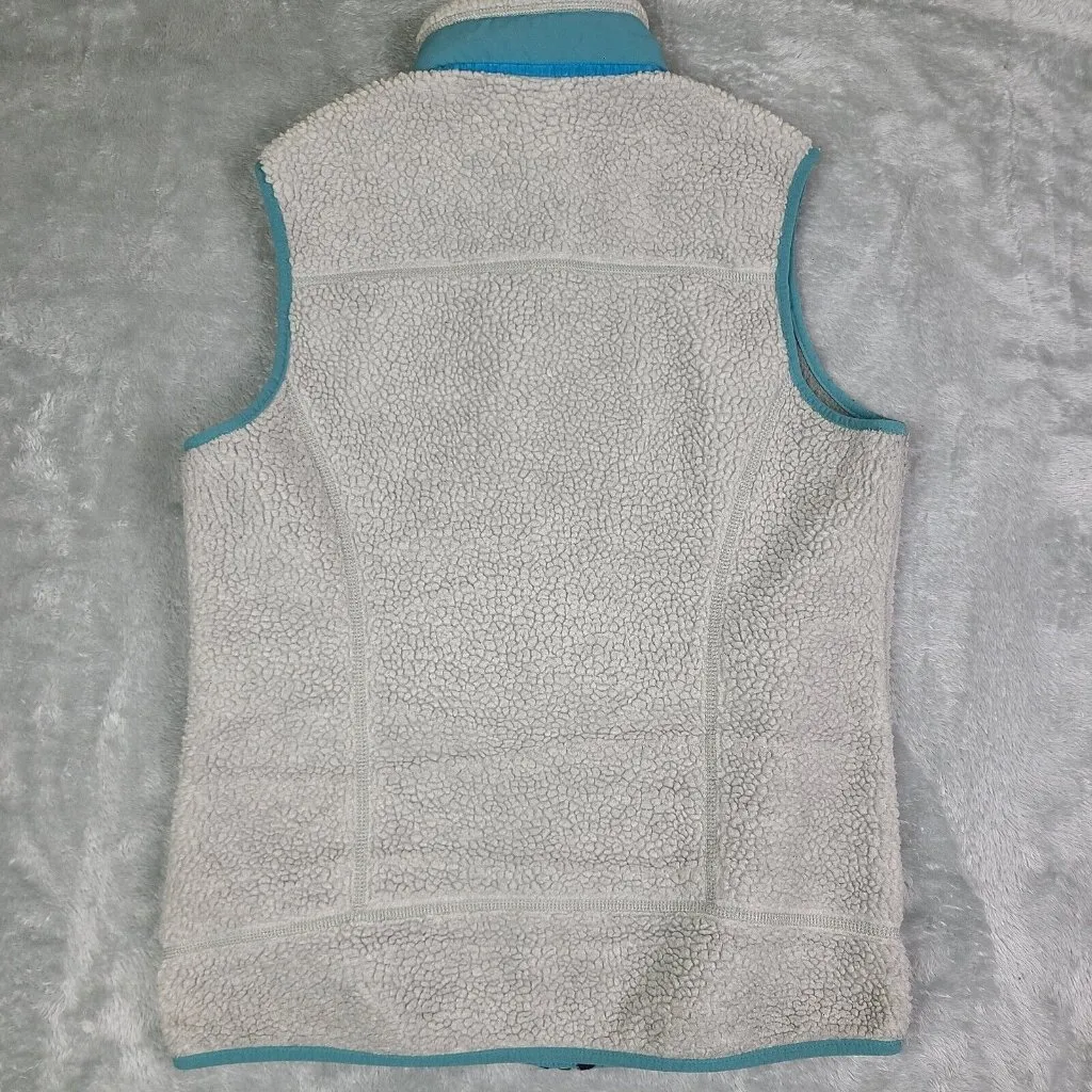 Rare VTG PATAGONIA Deep Pile Sherpa Fleece Full Zip Vest Jacket‎ 2000s Women’s M - Image 2