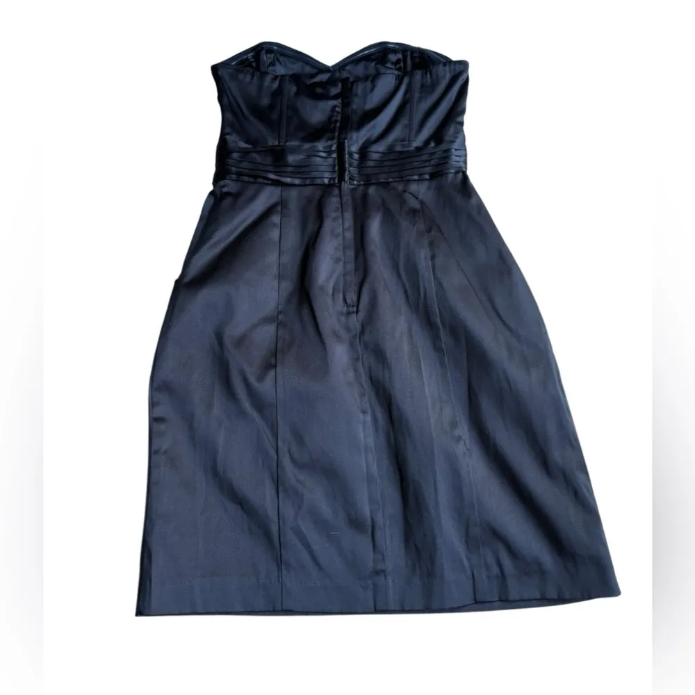 H&M Black Pleated Sweetheart Cocktail Dress - Image 2