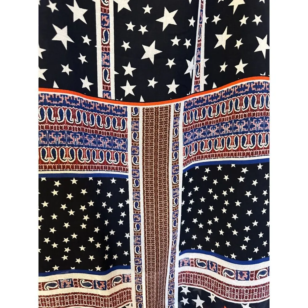 Avec Les Filles Star Print Midi Dress Size Medium - Image 9