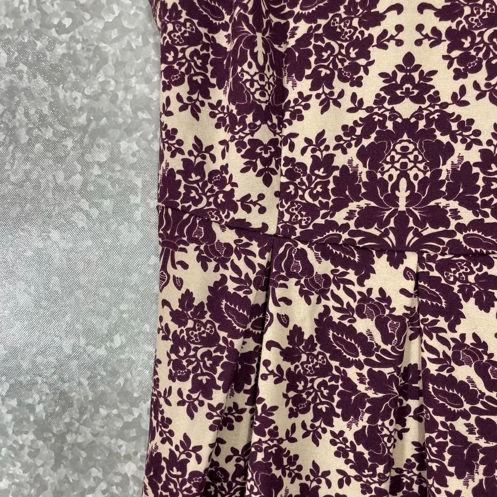 Charming Charlie Burgundy Tapestry Fit & Flare Dress - Size Medium - Sleeveless - Image 3