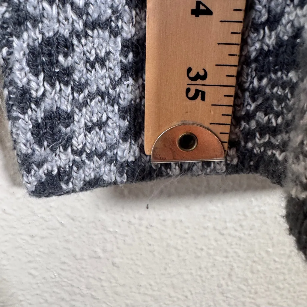 Lucky Brand Grey Open Front Longline Cardigan Sweater Womens L Fall Cozy Chunky - Image 5