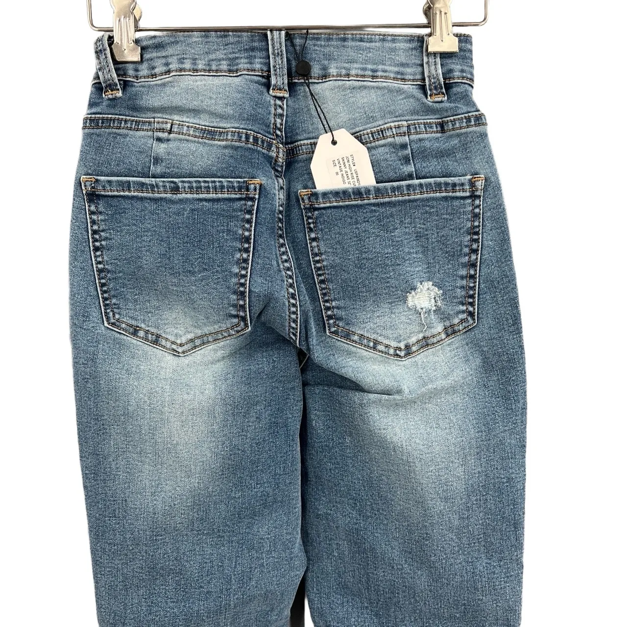 Universal Standard Joni High Rise Skinny Jean Light Wash Distressed Size 00L New - Image 5