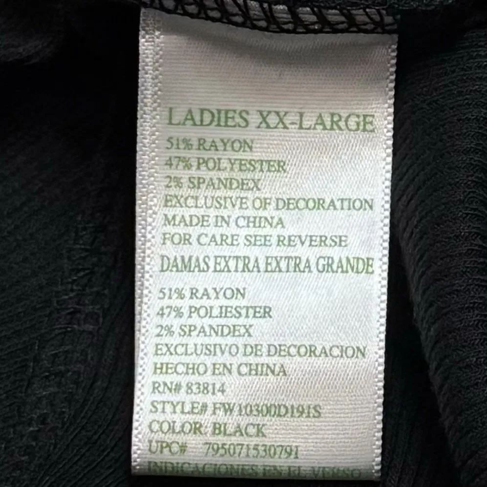 NEW Green Tea Twist Front Tunic Top Ribbed Short Sleeve Round Neck Stretch XXL - Image 8