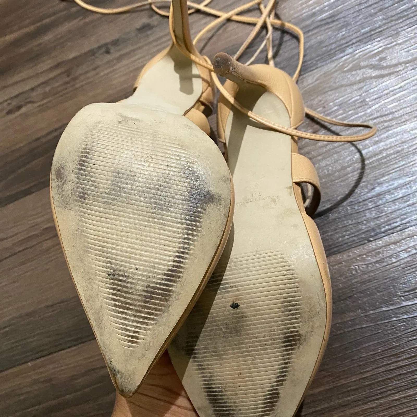 Steve Madden sz‎ 7M tan strap up stilletto heels - Image 4