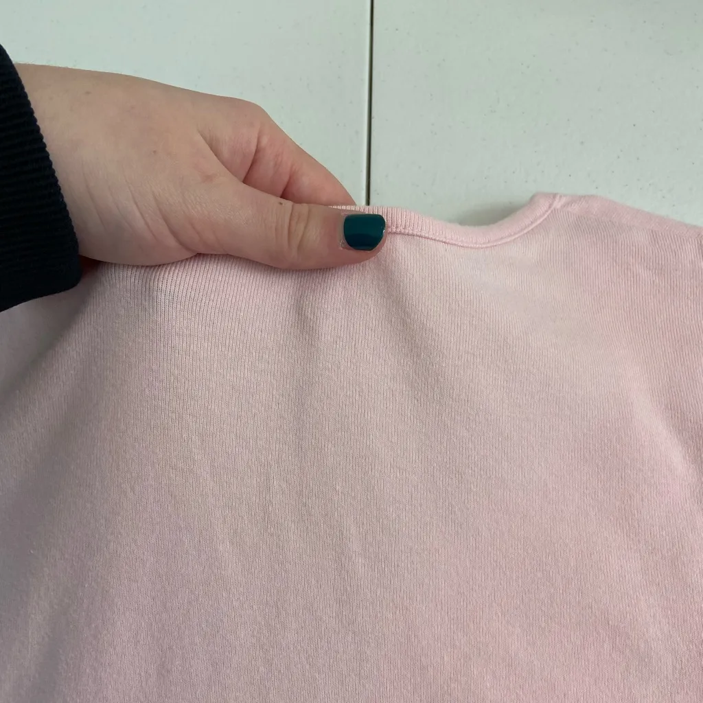 Charter Club women’s light pink v-neck cut short sleeve simple tshirt large - Image 6