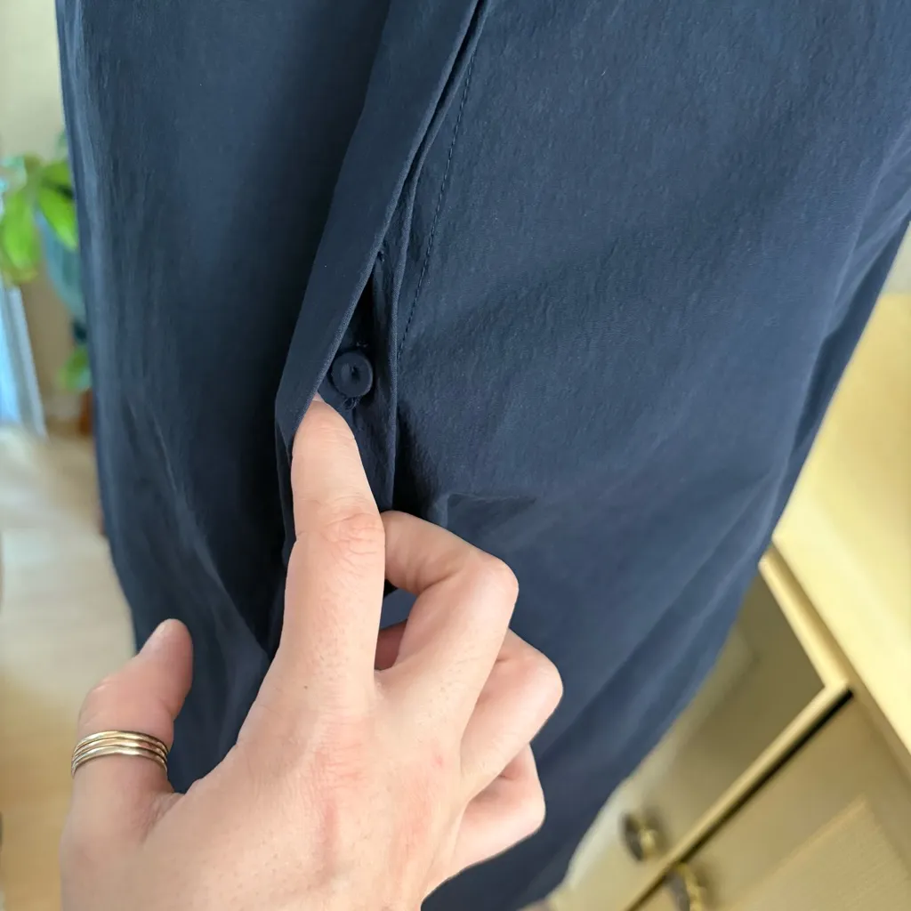 TUCKERNUCK Navy‎ Sleeveless Charlie Dress Button Front Size Large - Image 7