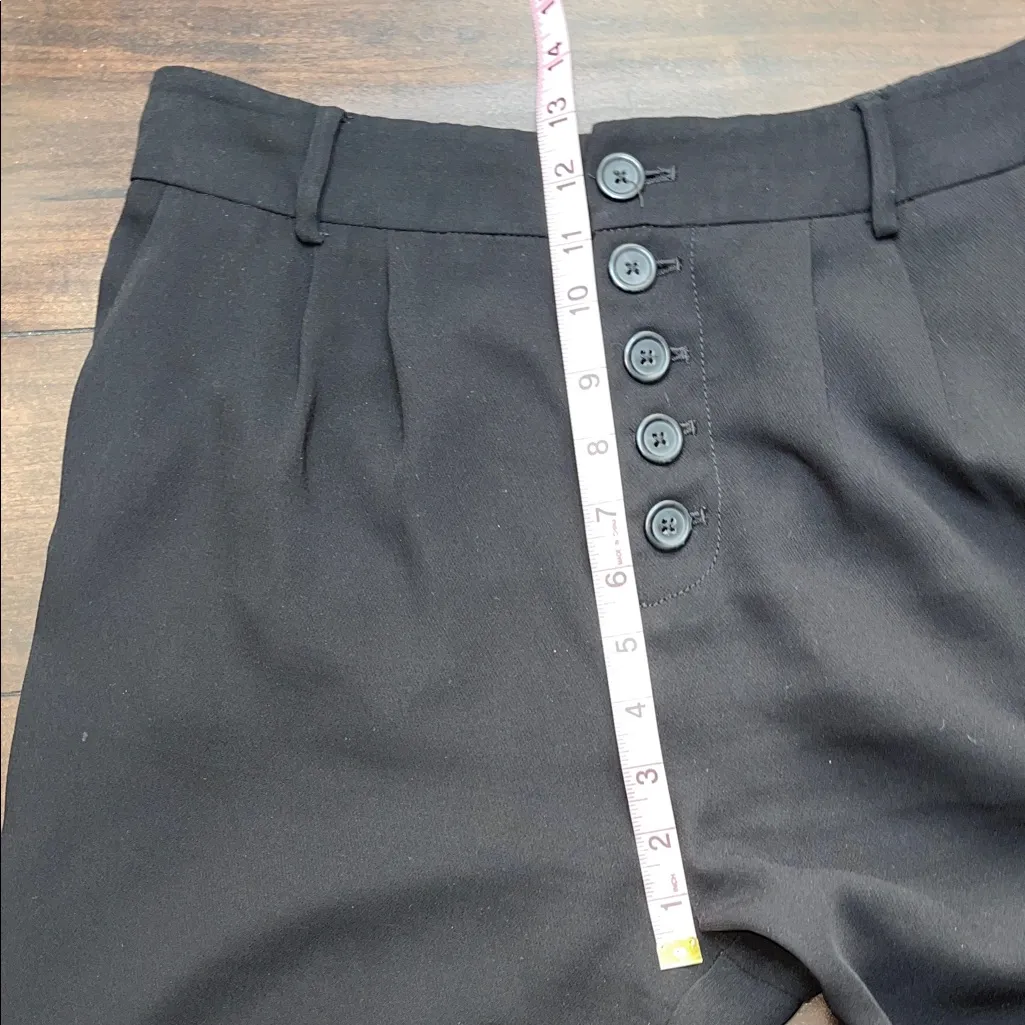 Anthropologie Essential Black Button-Up DressPants V cut on back slip pockets - Image 8