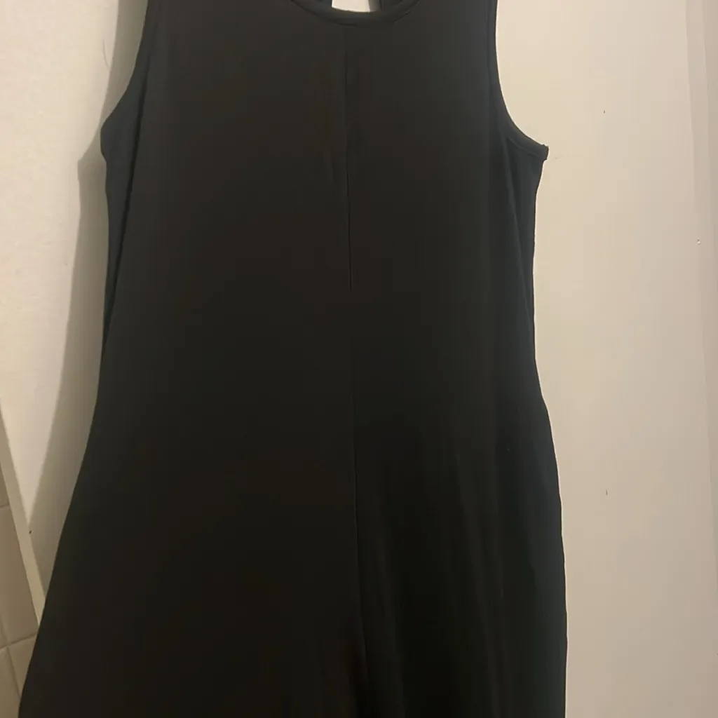 Wide Leg Pants Overall Jumpers with Pockets Black Size M - Image 9