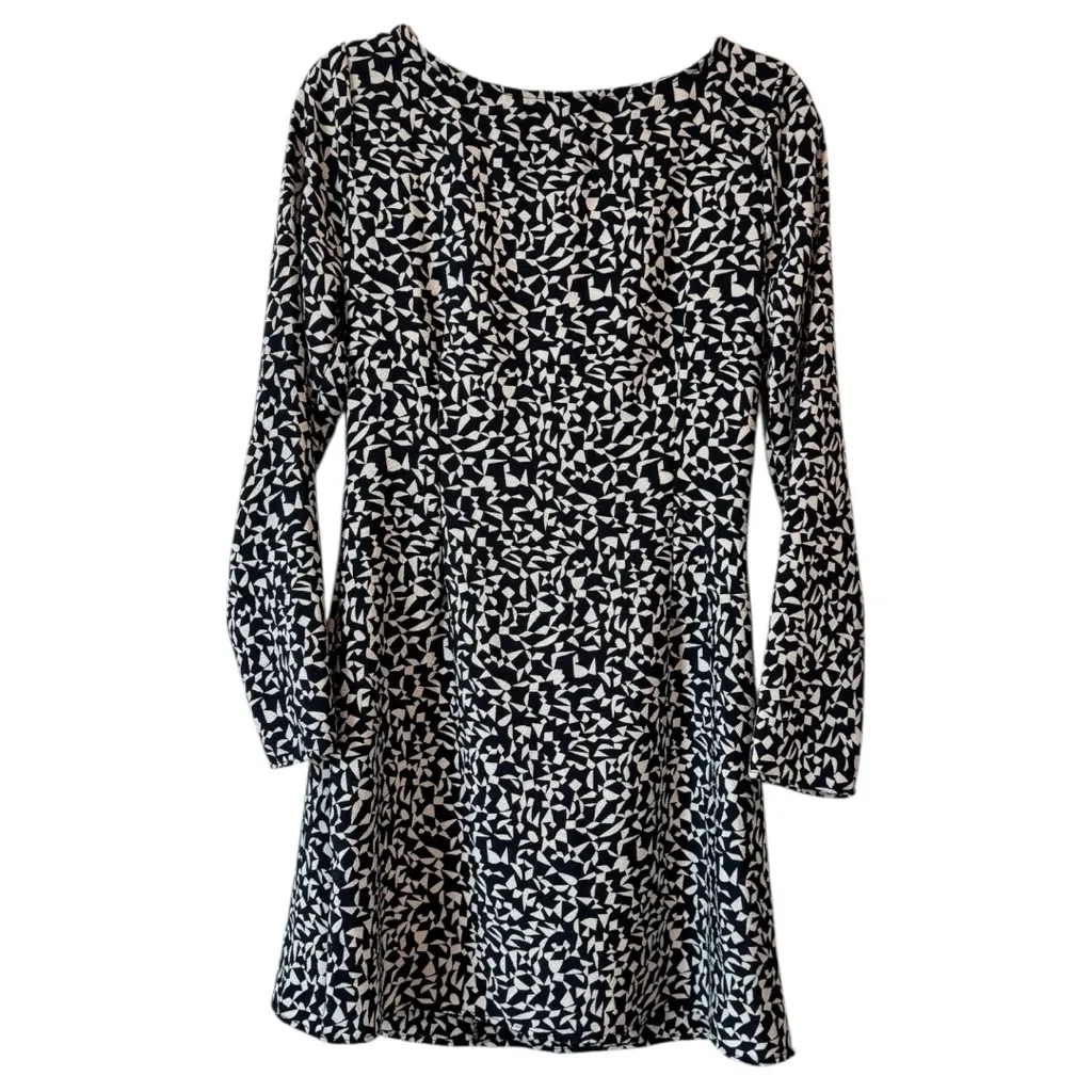 Lisa Says Gah Inez Long Sleeve Mini Dress in Black & White, Size M, EUC - Image 4