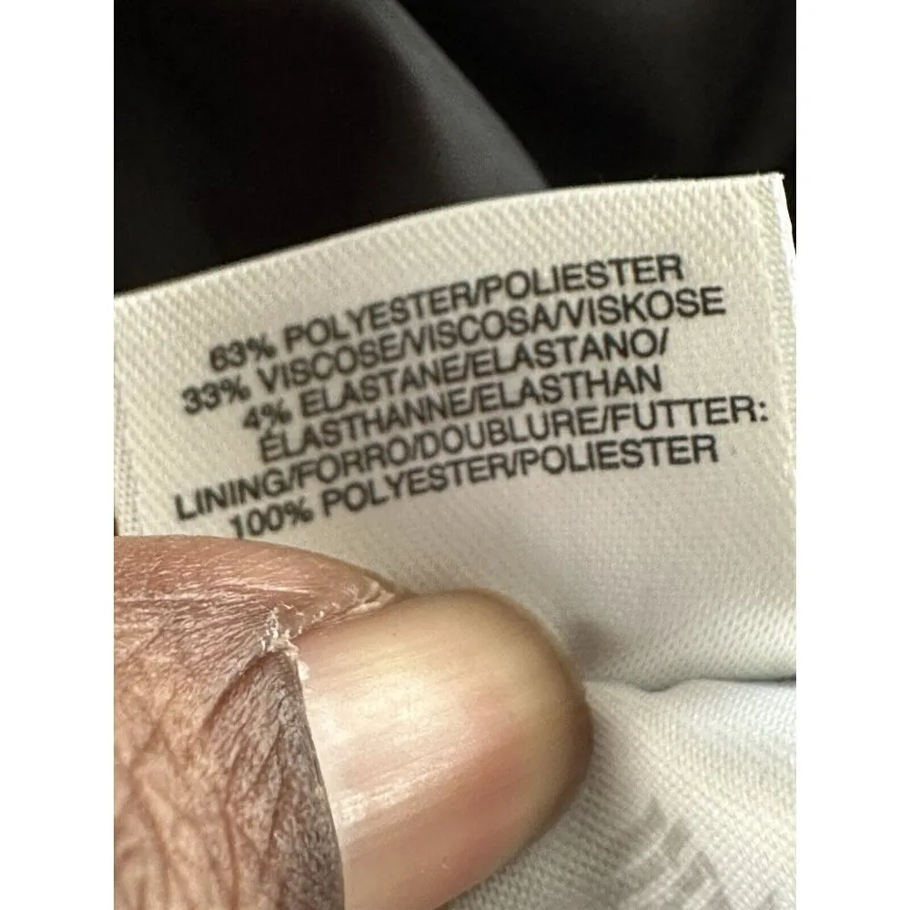 Nine West Blazer Womens Jacket Two Button Size L-XL Office Formal Preppy Black - Image 9