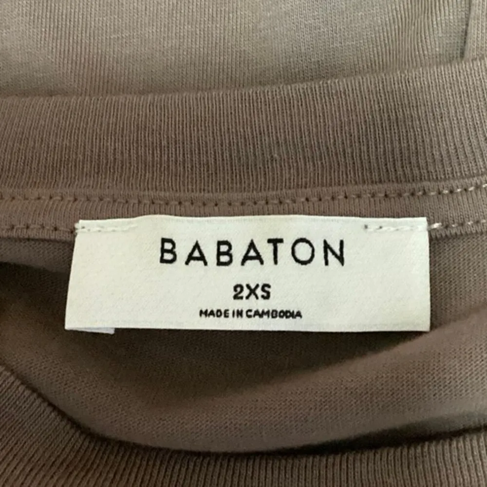 Aritzia Babaton Brown Sleeveless Oversized Shoulder Pads T-shirt Sweater Top 2XS - Image 3