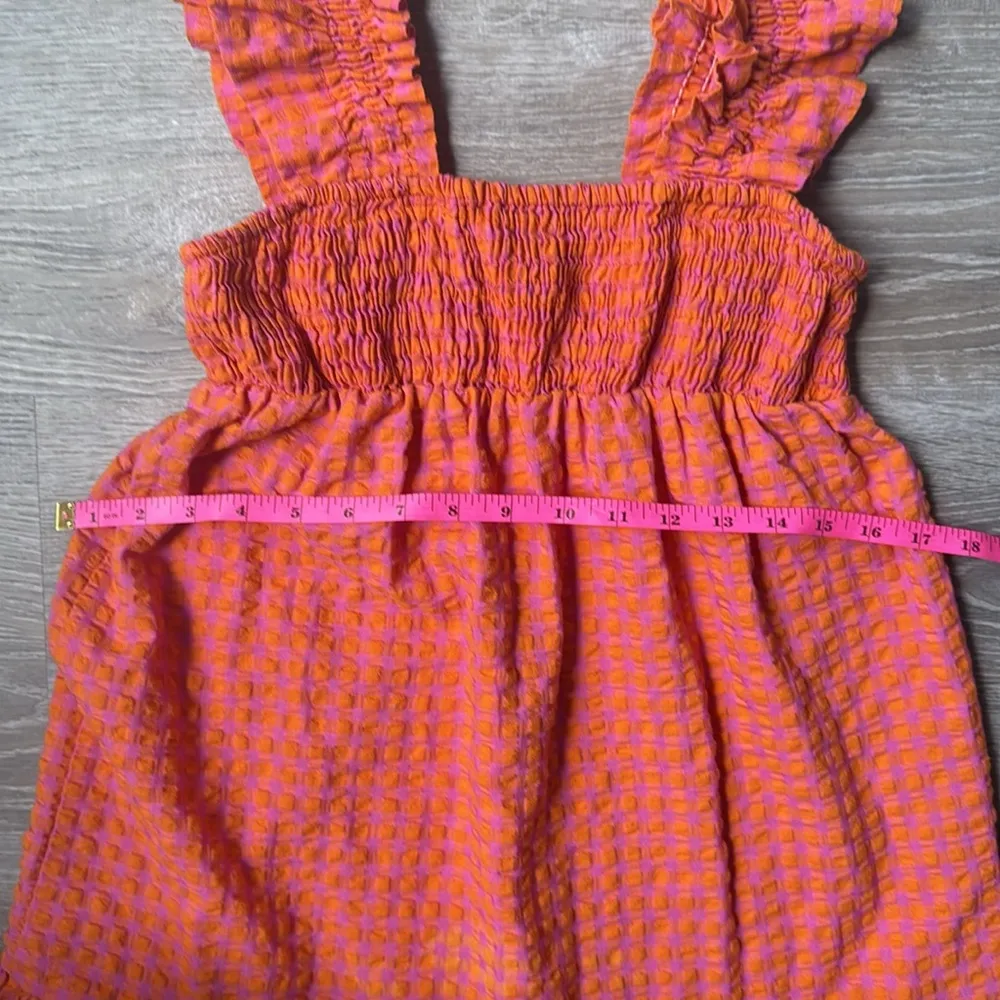 Nobody’s Child Pink & Orange Smock Maya Midi Dress Size 4 - Image 11