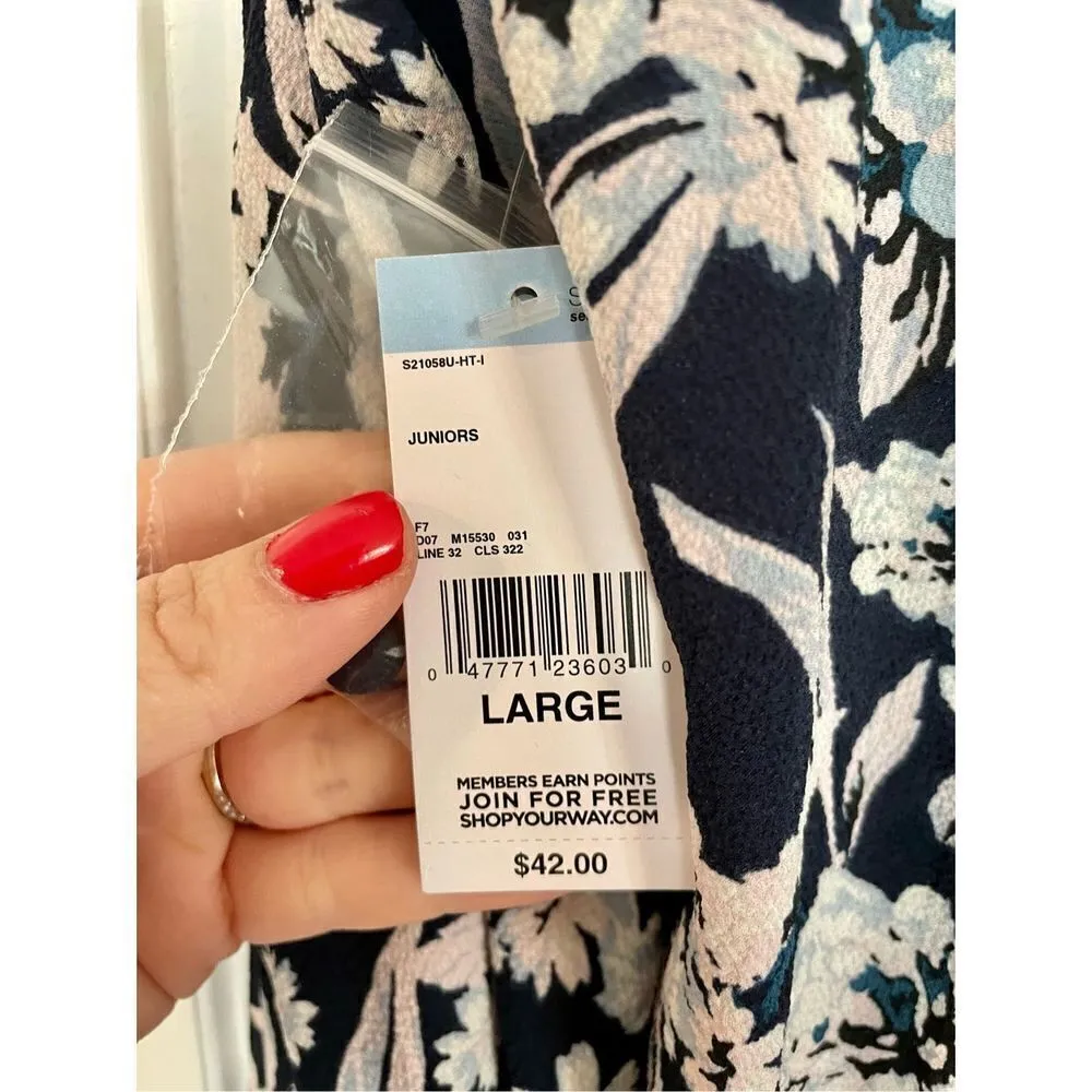 Bongo NWT floral bell sleeve blouse size large - Image 7