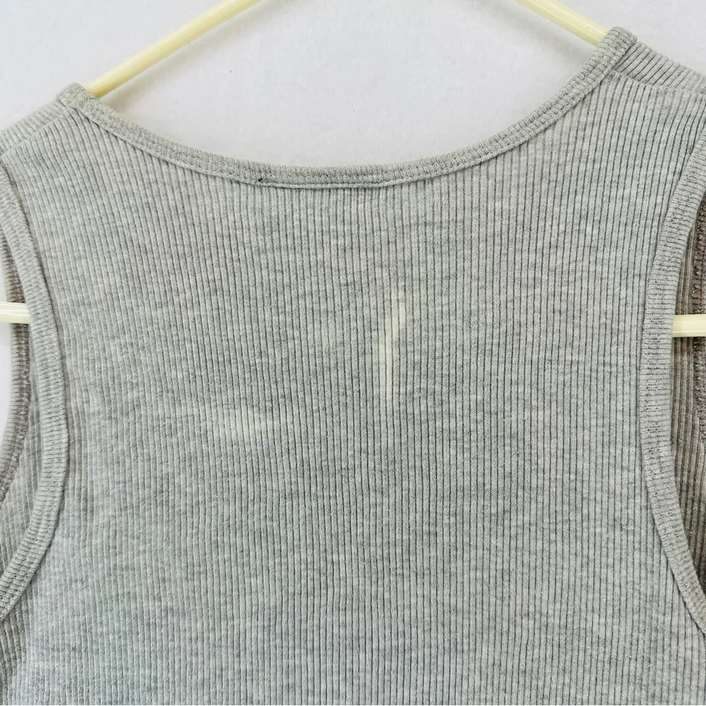 Ralph Lauren Midi Dress Sleeveless Size M Gray 100% Cotton - Image 10