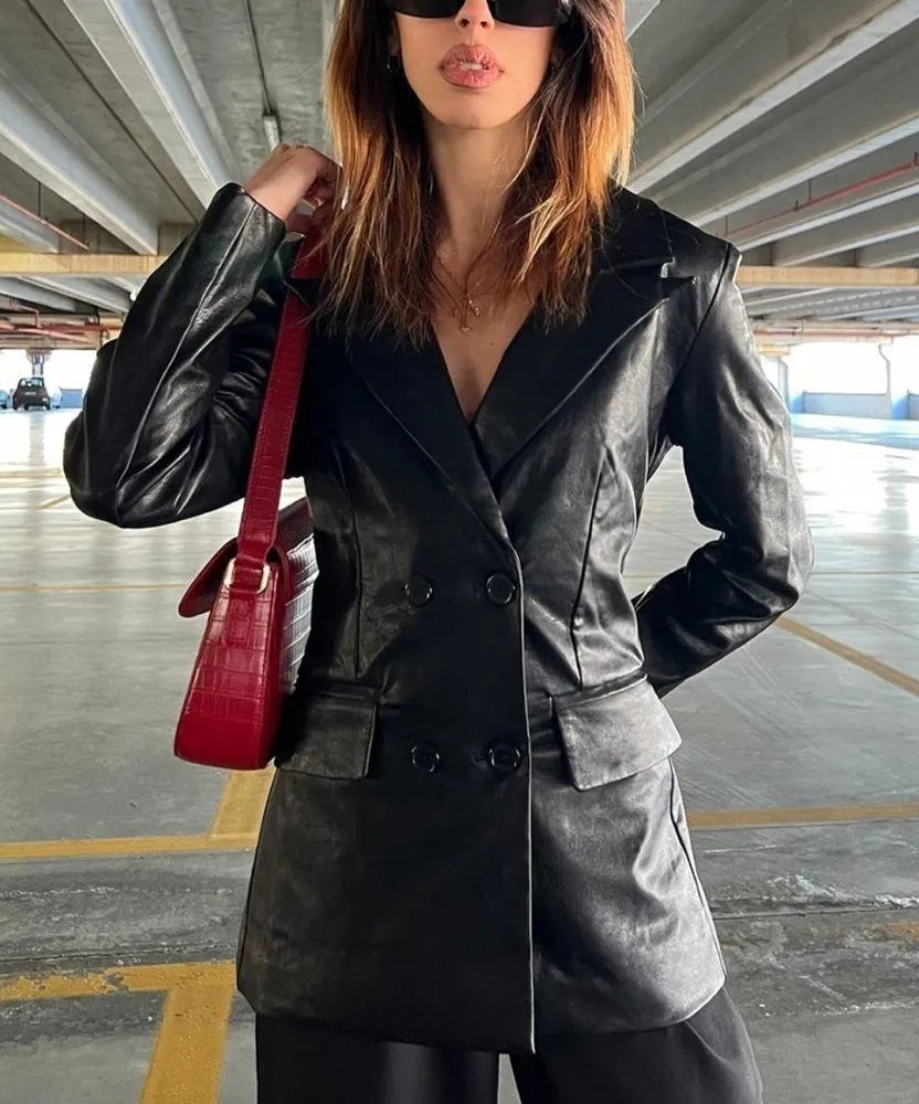 Leather jacket blazer NWT Princess Polly - Image 2