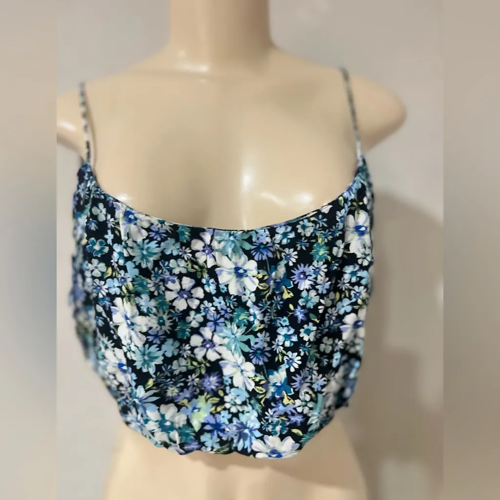 Wild Fable Women's Tiny Tank Top - Wild Fable, Black Floral, medium NWT - Image 10