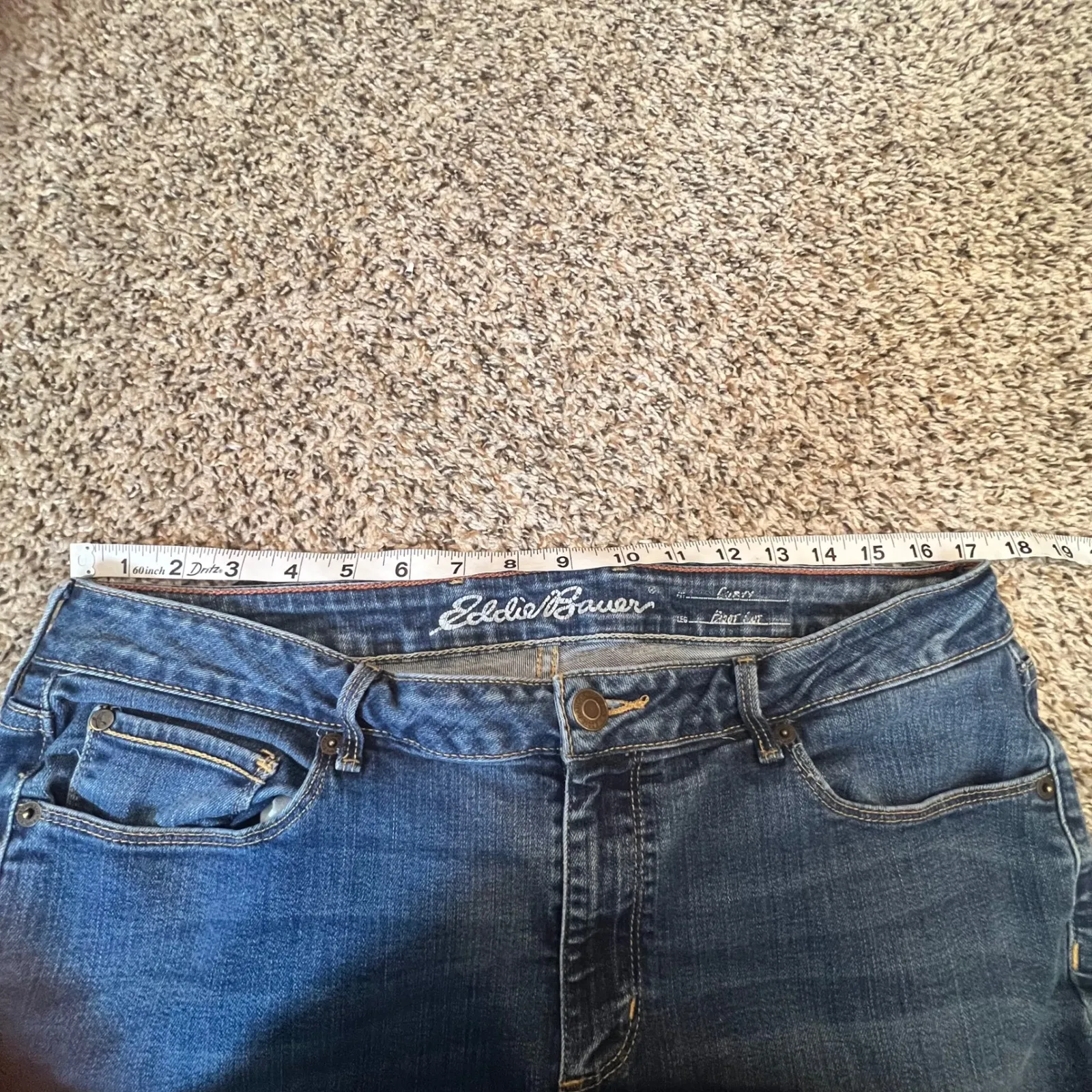 Eddie Bauer Women's Size 14 Bootcut Jeans Medium Wash Cotton Blend - Image 6