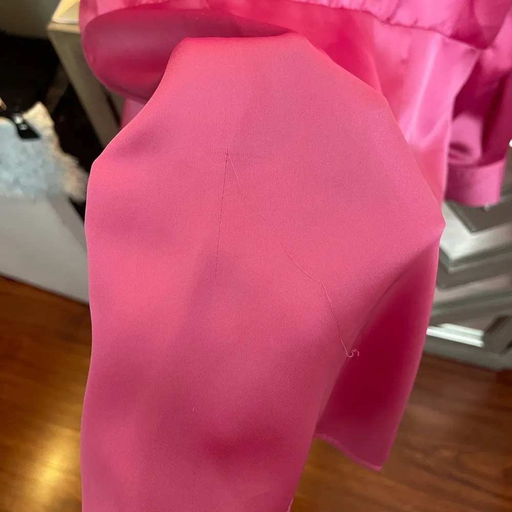 Zara hot pink satin dress - Image 4