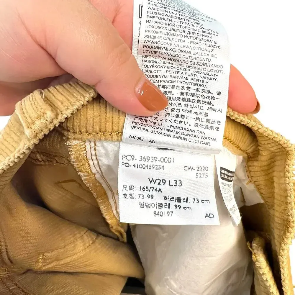 Levi's Ribcage Bootcut Corduroy Pants Camel Tan Beige  Size 29‎ - Image 16