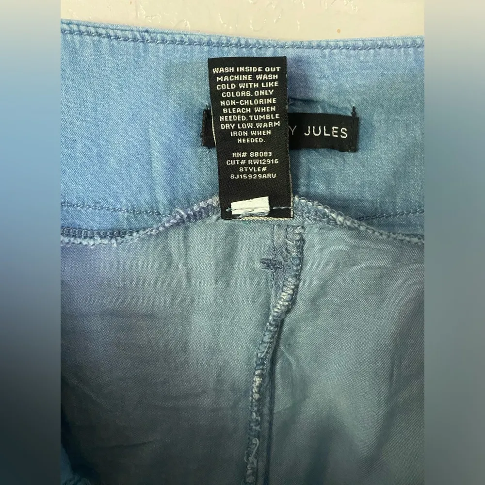 Sincerely Jules Shorts Blue High Rise Paper Bag Short Tie Waist NEW Sz Medium - Image 6