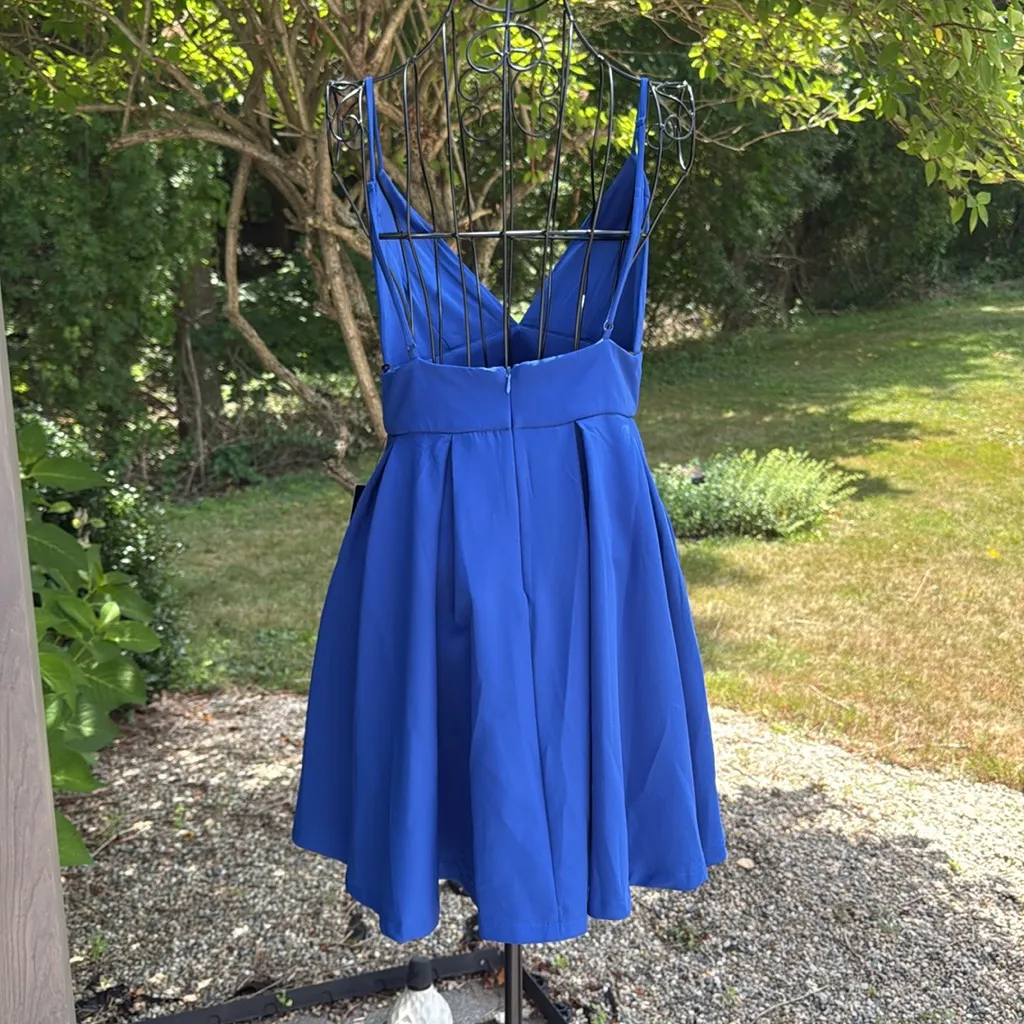 Lulu’s here for the party Royal blue skater dress Size M - Image 4