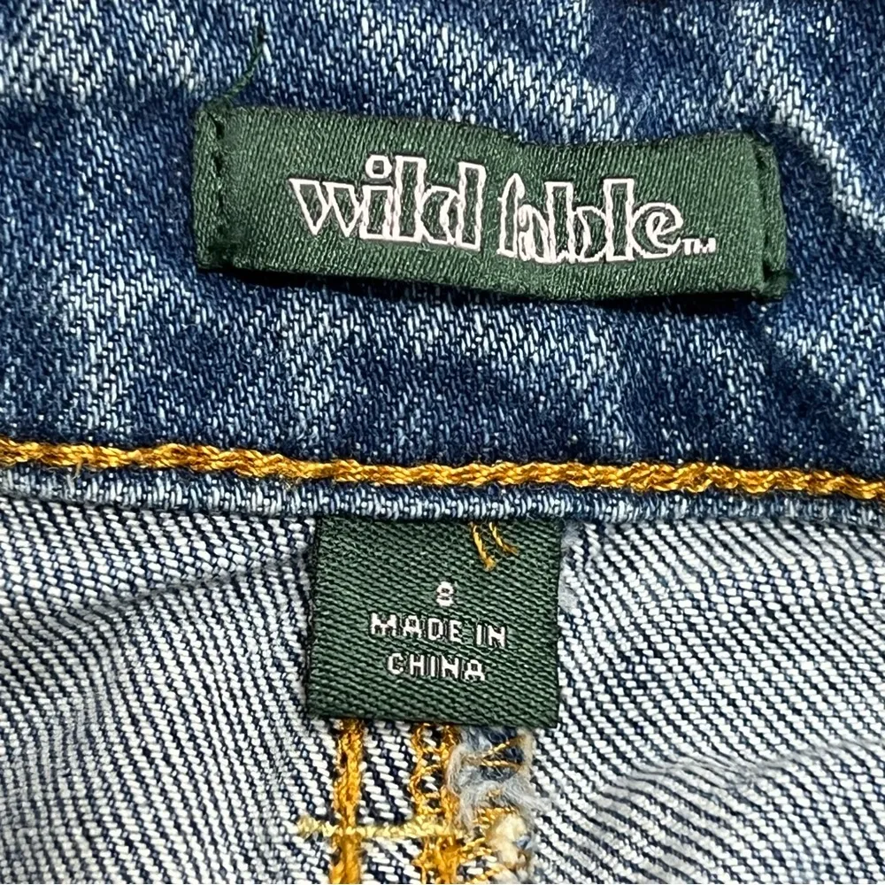 Flair Bell Bottom Jeans Womens 8 retro Boho Hippie Button Fly 90s Y2K - Image 5