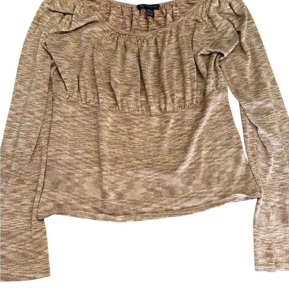 INC Women's Tan Long Sleeve Top Size XL - Image 2