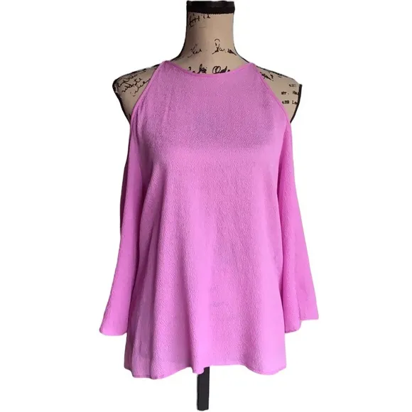 Halston Heritage Dark Tulip Silk Blouse - Image 2