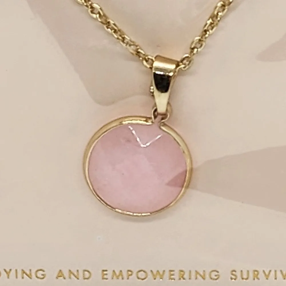 NWT Sanctuary Project Rose Quartz Serenity Necklace Pink - Image 6
