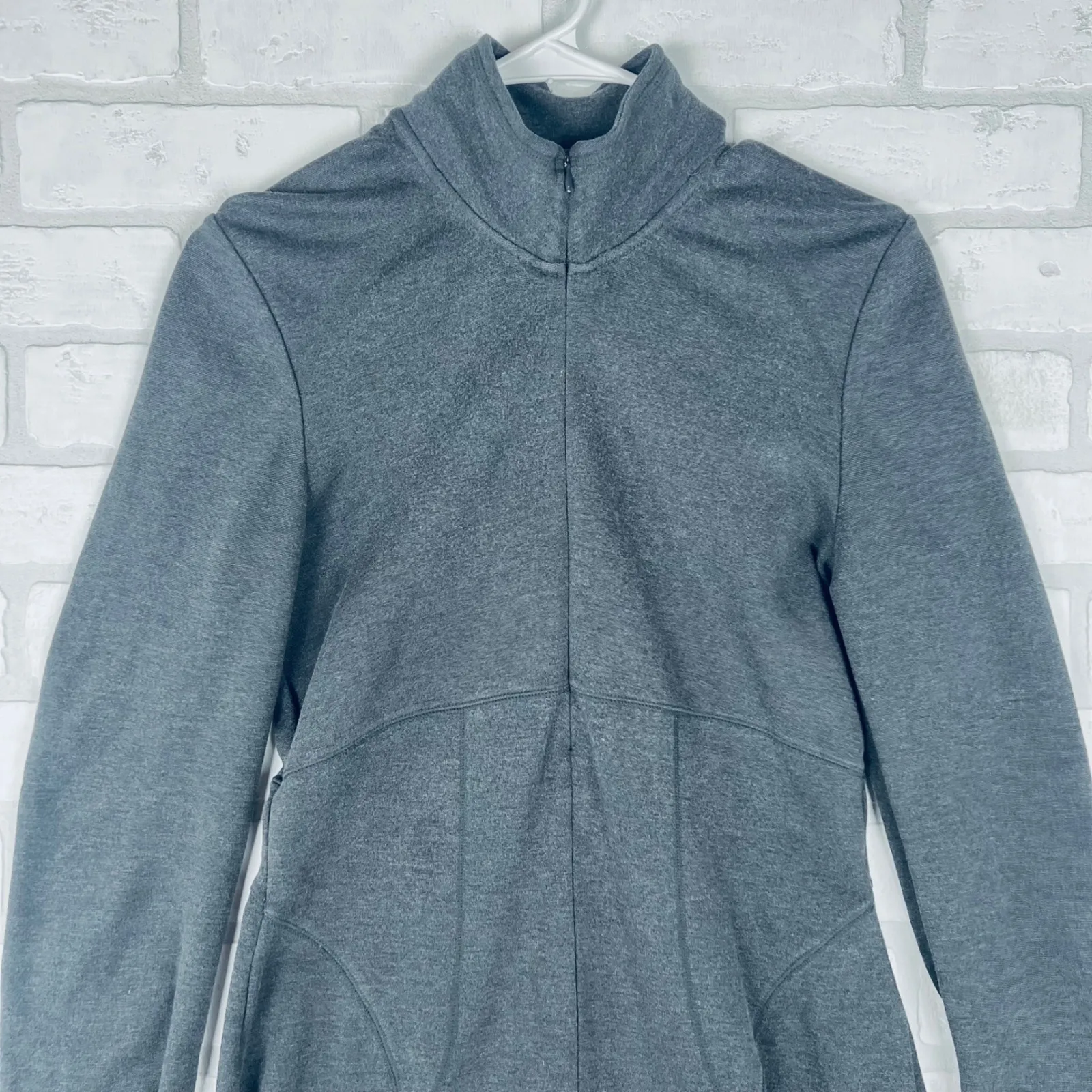 Athleta Cassidy Ponte Gray Mock Neck Long Sleeve Athletic Dress‎ Size ST - Image 4