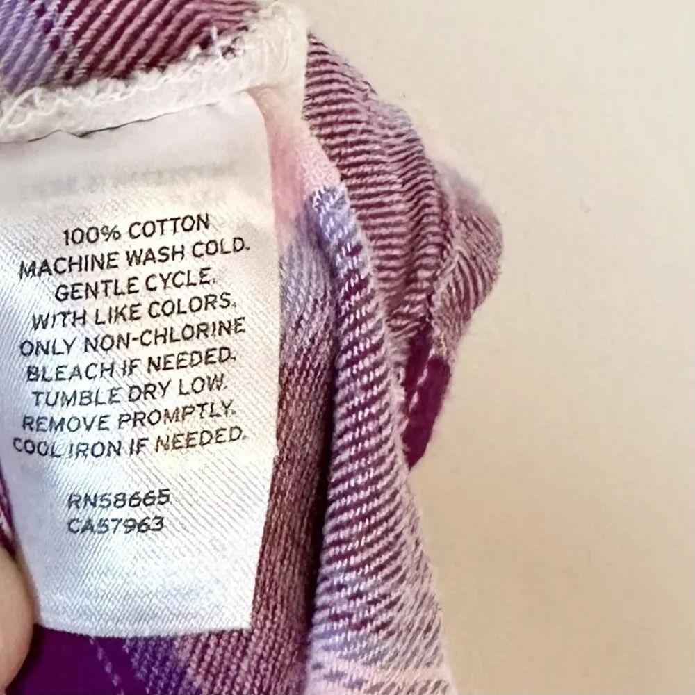 NWT BP by Nordstrom Cream + Purple Plaid Long Sleeve Square Neck Mini Dress - M - Image 4