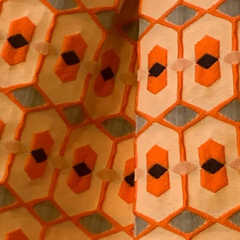 J.Crew mini Size 4 Orange Navy Gray Geometric print back zipper closure … - Image 7