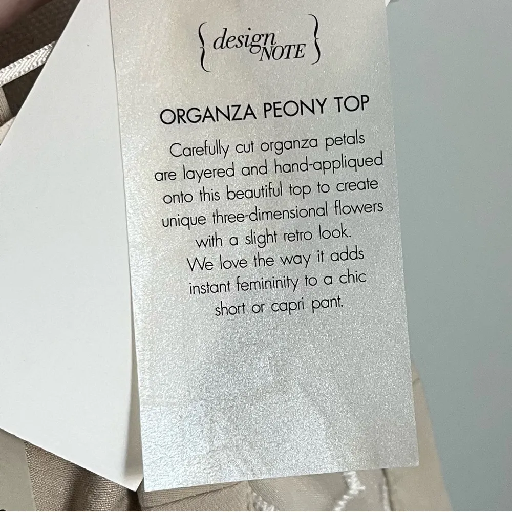 Ann Taylor • NWT Organza Peony Elegant Cream Lace Sleeveless Top - Image 7