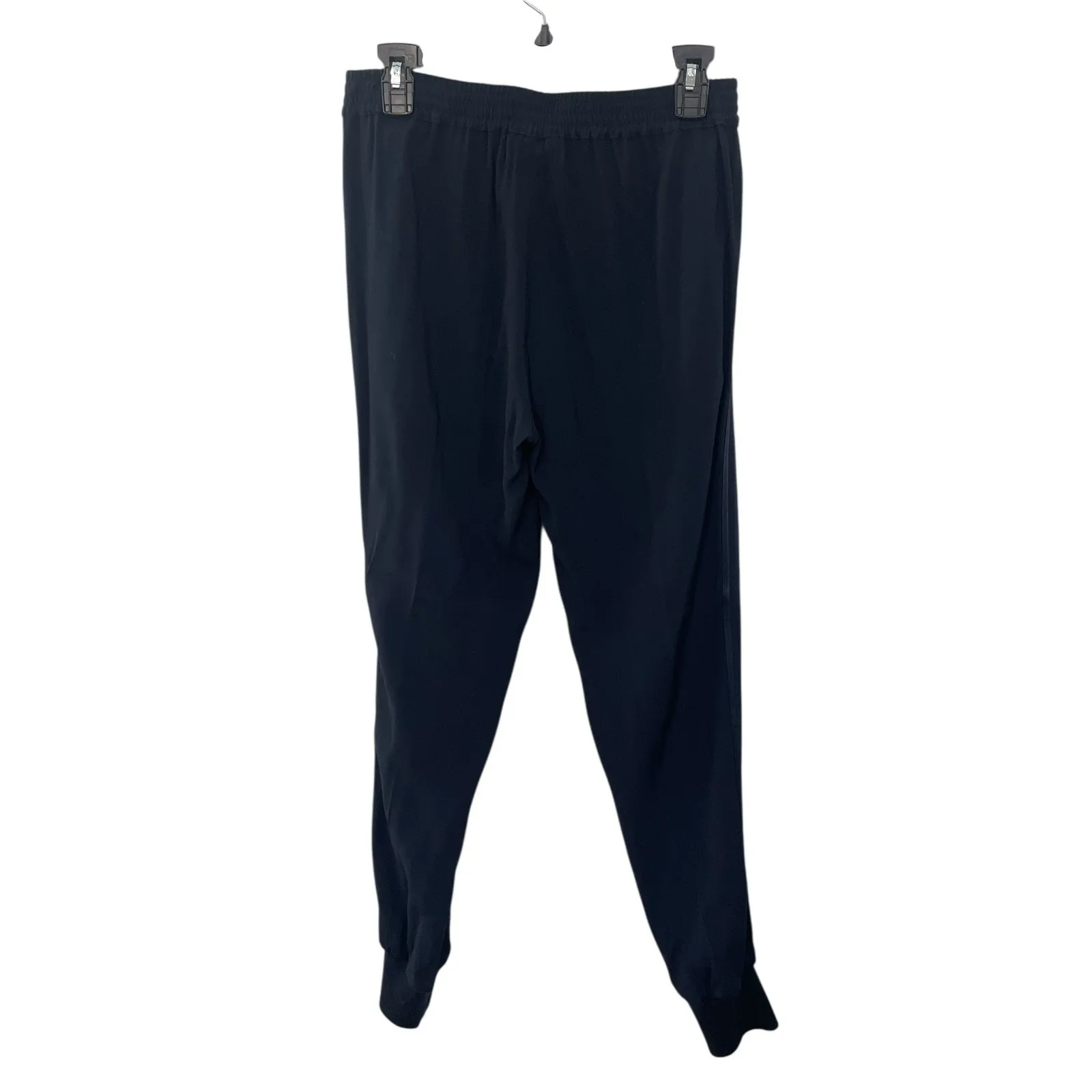 Vince Black Viscose Satin Tuxedo Stripe Jogger Pants Women's Size‎ SMALL - Image 4