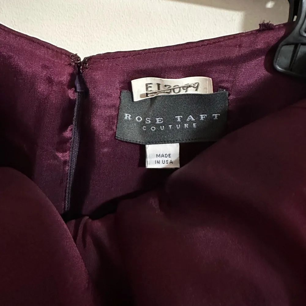 ROSE TAFT couture vintage satin strapless gown bolero set dress maxi inaugural Purple Size 10 - Image 4